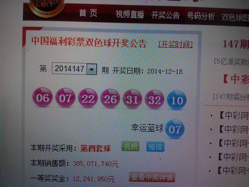 2015141期双色球开奖结果揭晓，幸运数字照亮梦想之光