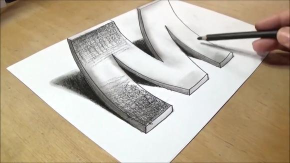 3D画，铅笔画中的立体艺术3d画立体画铅笔画步骤