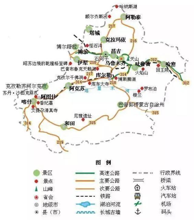 探索新疆，一幅壮丽多彩的地图之旅新疆地图高清全图