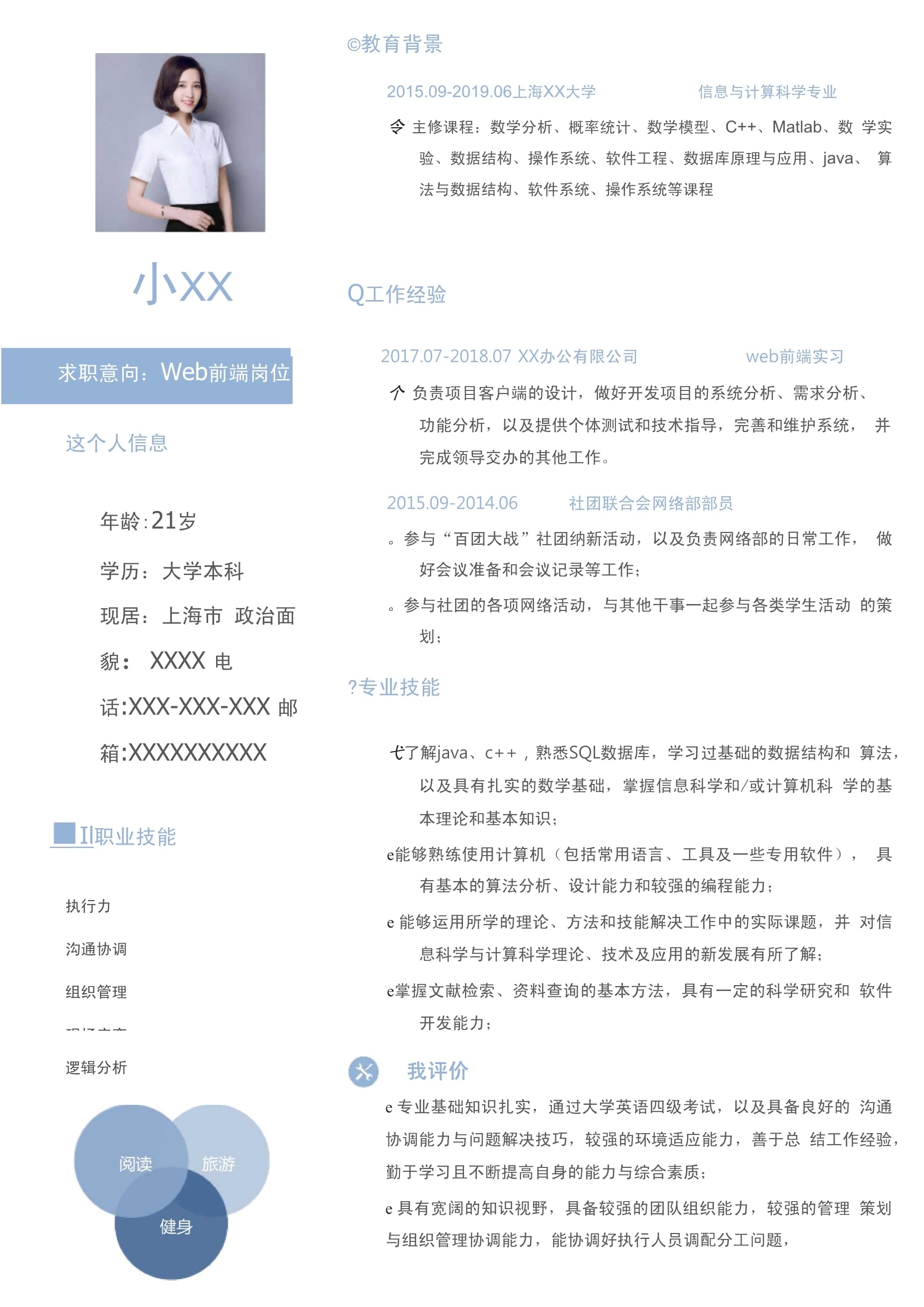 免费可编辑个人简历模板，打造您的职业敲门砖个人简历模板免费可编辑word